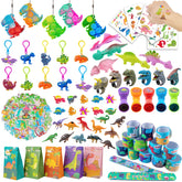 Dinosaur Party Favors, Party Favor Bags, Kids Dinosaur Birthday Party Supplies, Pop Toy, Slap Bracelets, Rings, Tattoos Stickers for Dinosaur Pinata, Graduation Gifts, Goodie Bag