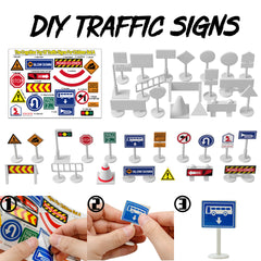 20 Pack Pull Back Alloy Car Toy with Play Mat for Kids 4-8-12, Alloy Fire Truck, Police Car, Engineering Vehicle, Ambulance, Helicopter with 18 PCS Traffic Sign Gift for Boys and Girls