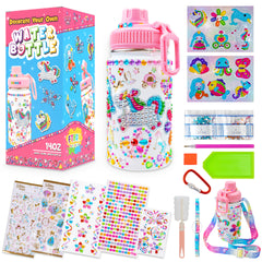 Decorate Your Own Water Bottle for Girls, Cute Arts and Crafts Gifts Toys for Girls Age 4-6-8-10-12, Unicorn/Mermaid Diamond Painting Crafts Kit for Girls Birthday Christmas
