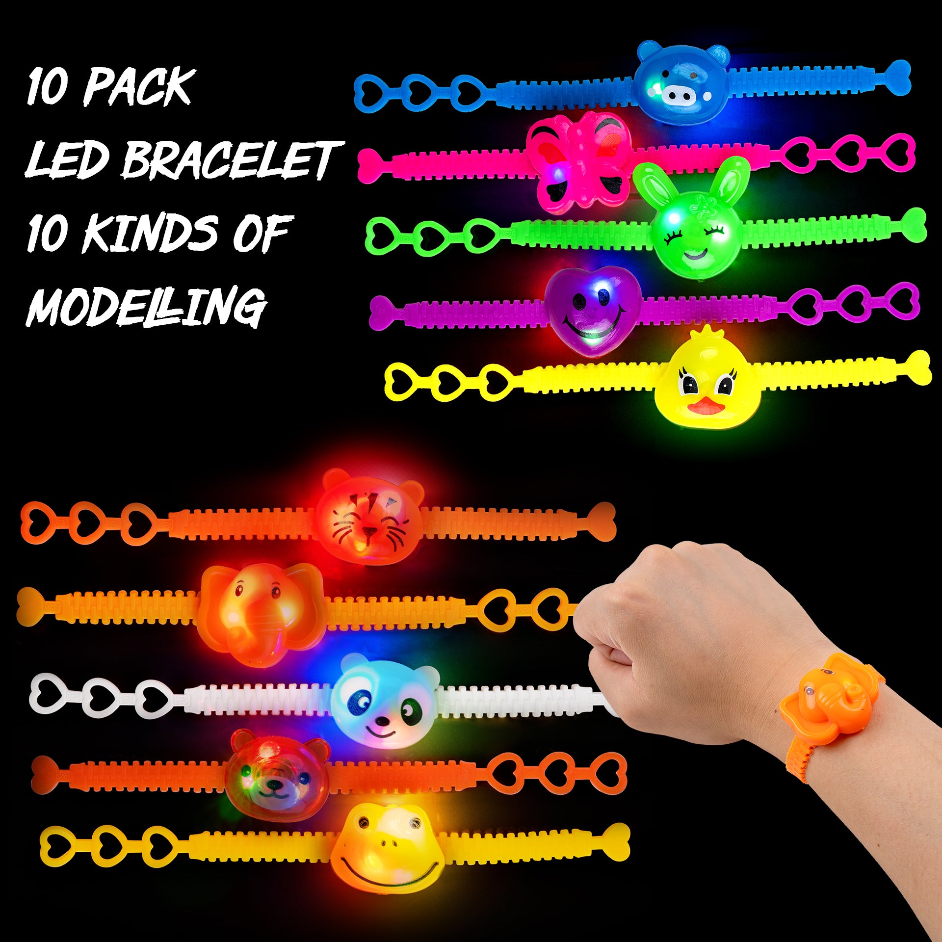 LED Glowsticks Bracelet Light Up Flashing Blinking Unisex Party Bag Fillers  UK | eBay