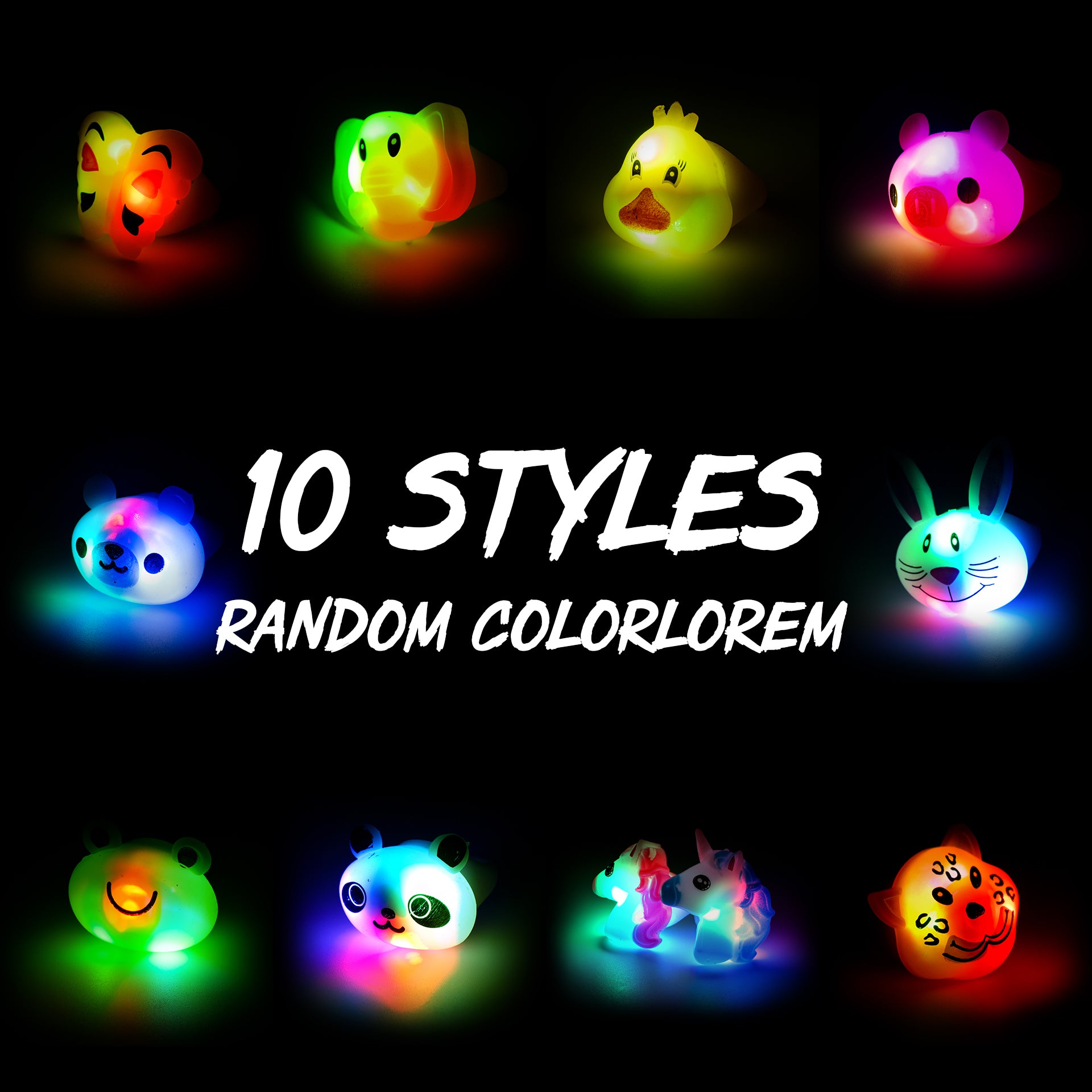30 Pack LED Light Up Silicone Rings and Bracelet Party Favors for Kids 3-12, Prizes Box Toys for Birthday, Classroom Rewards, Glow Party Supplies