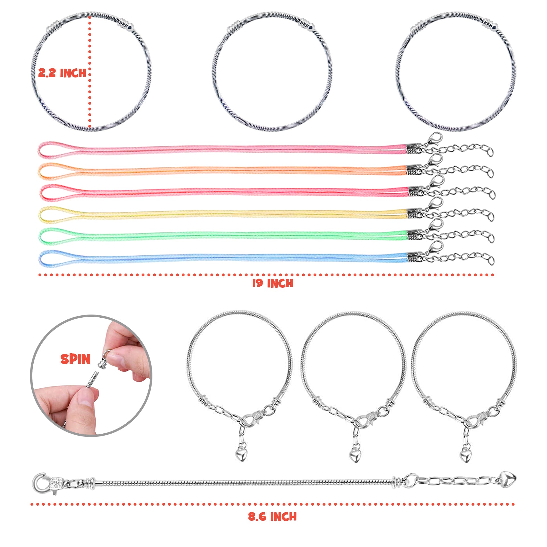 Charm Bracelet Making Kit for Girls, Unicorn/Mermaid Jewelry Making Beads, DIY Craft Gifts for Girls Age 4-8-12